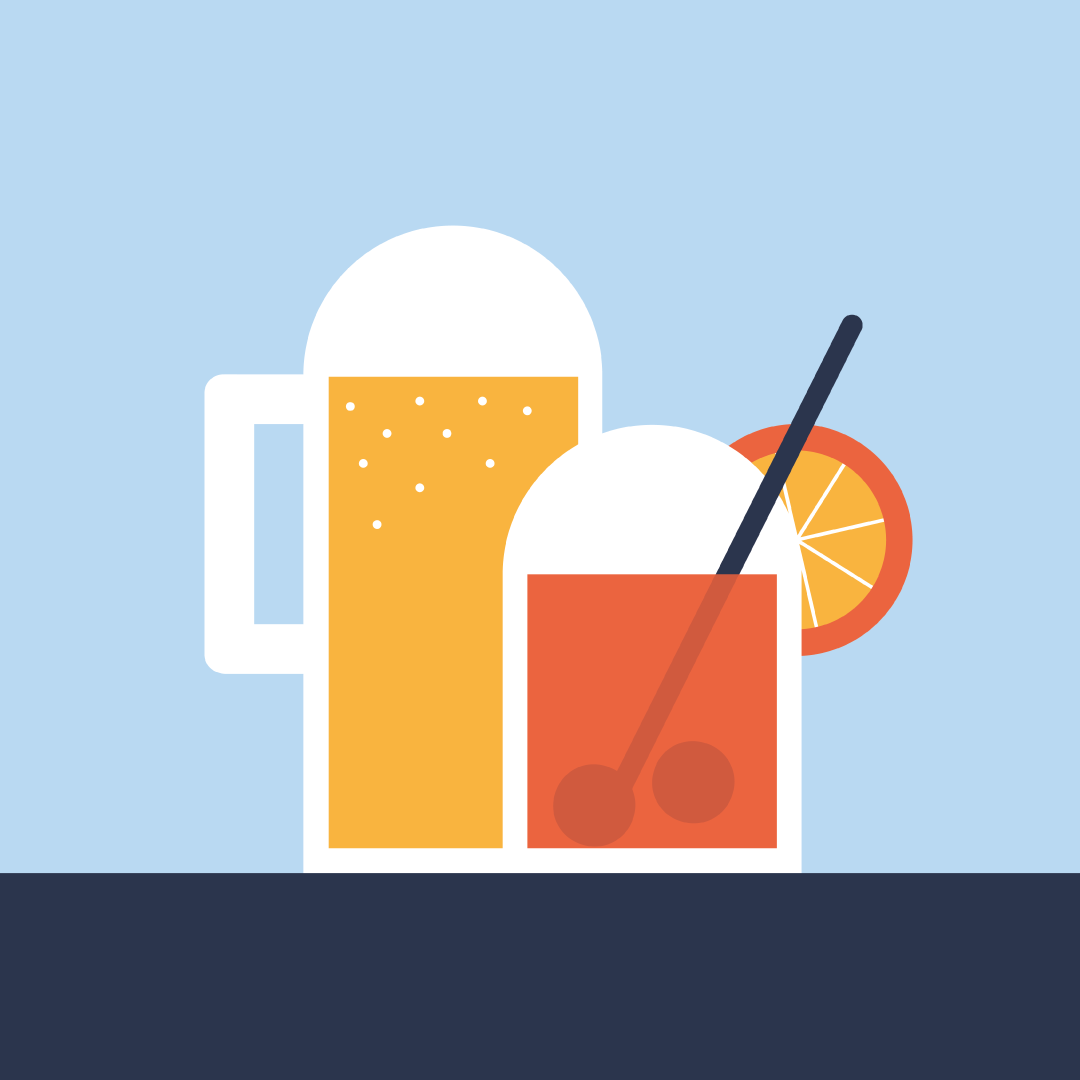 Proyecto para Mahostly ilustración bebidas